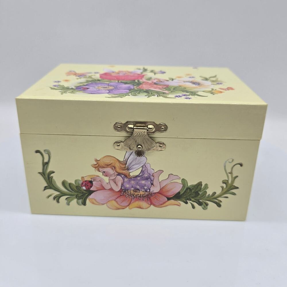 Schylling Fairycore Music/jewelry Box Plays Swan Lake Spinning Fairy Works Great